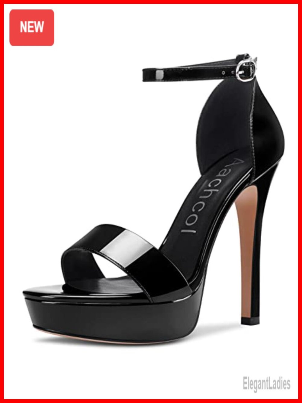 Women's Platform High Heel Sandals Peep Toe Ankle Strap Stiletto Dress Shoes